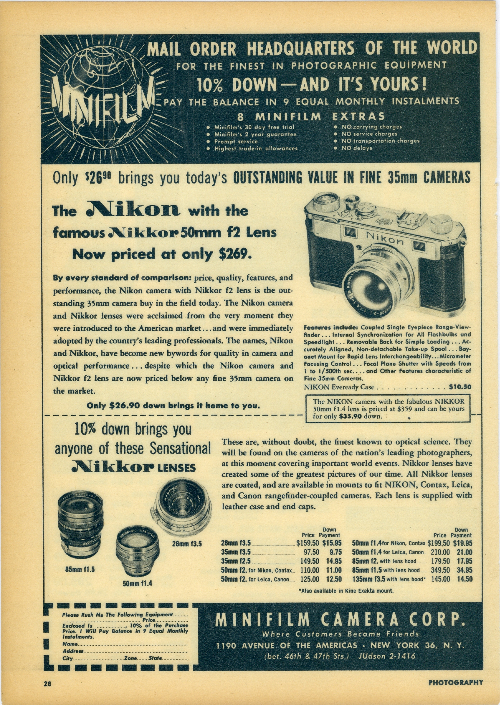 mail order photography equipment