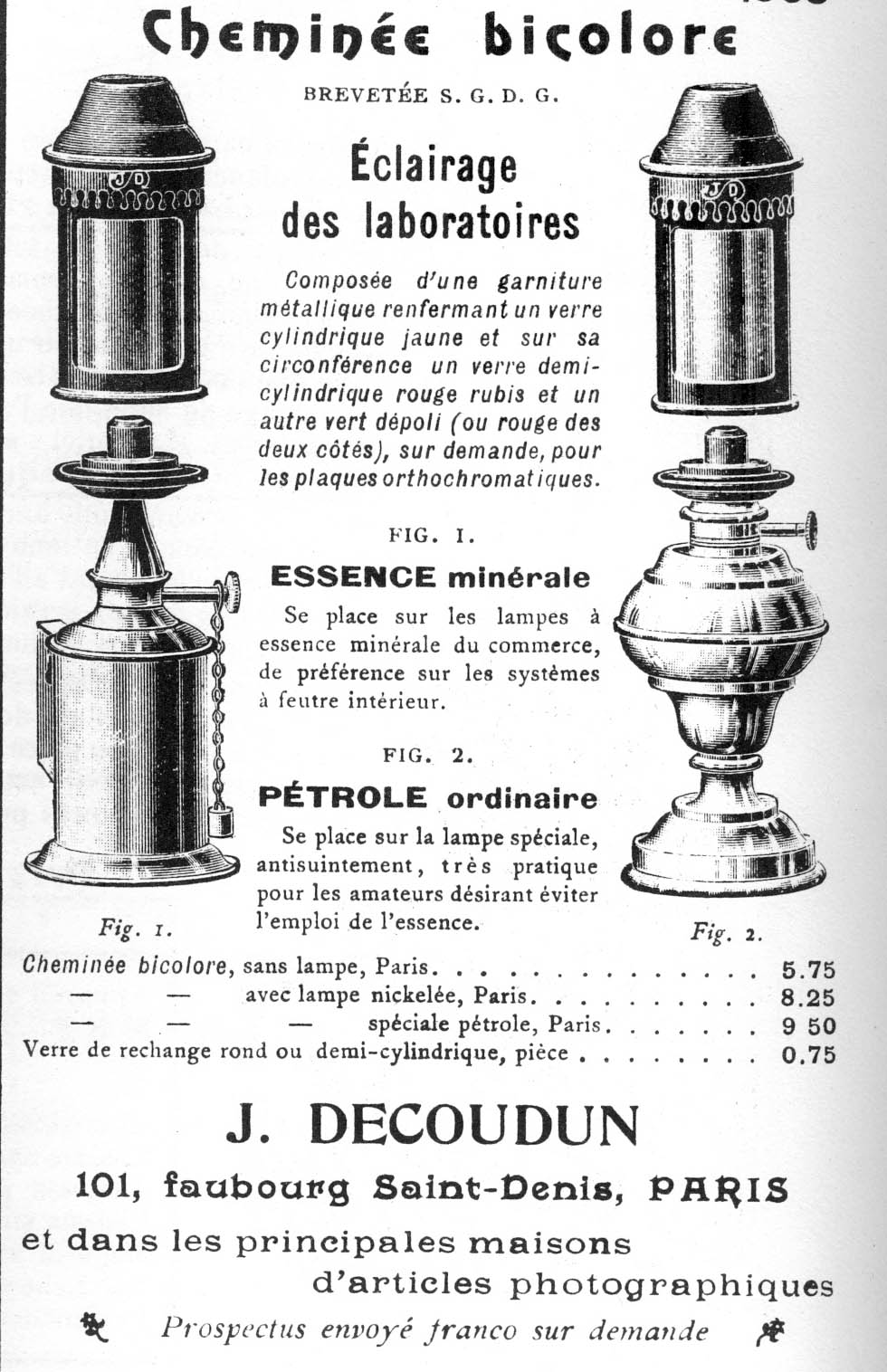 CHEMINEE BICOLORE J. DECOUDUN